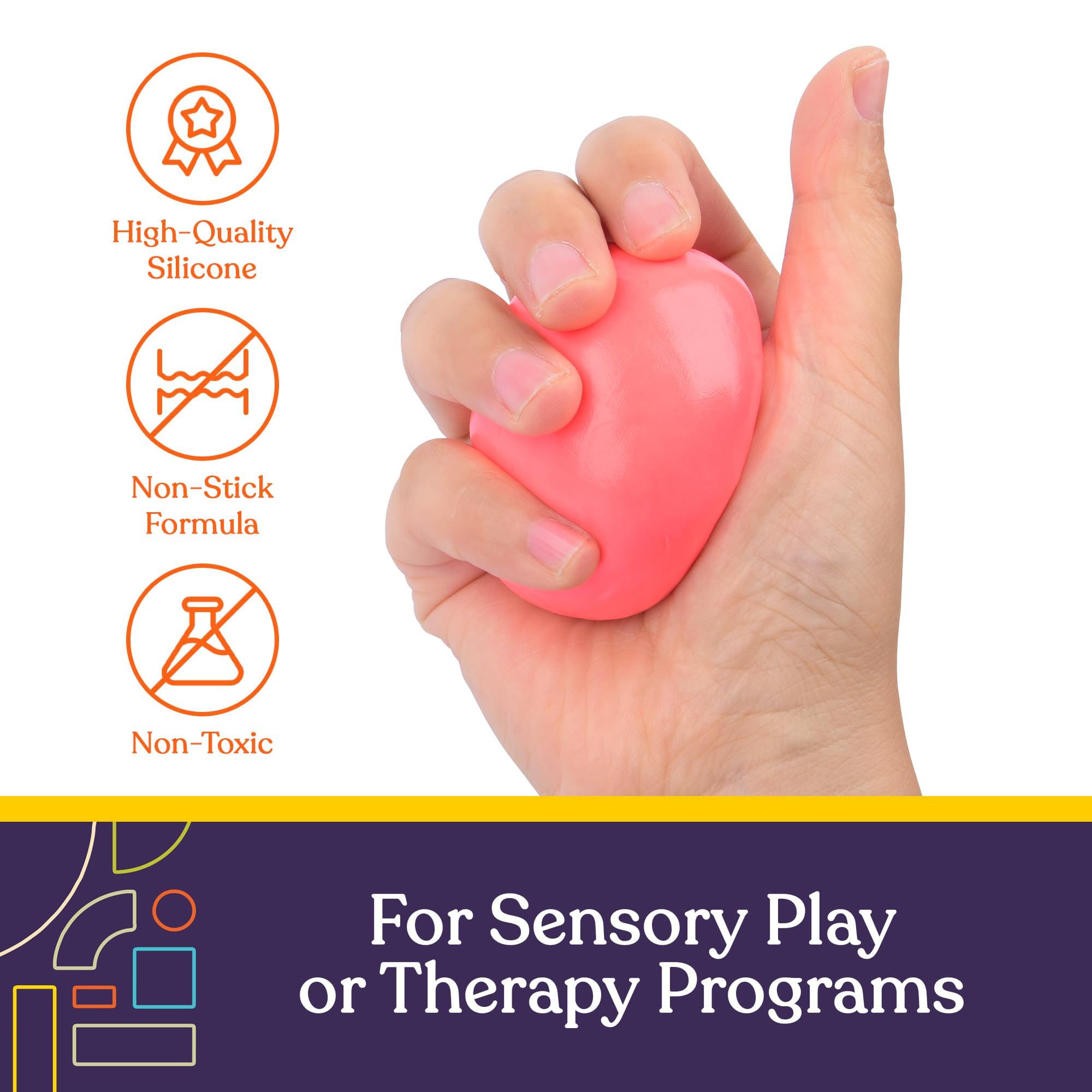 Special Supplies Therapy Putty for Kids and Adults - Resistive Hand Exercise Stress Relief Therapy Putty Kit, Set of 6 Strengths, 3 Ounces of Each Putty