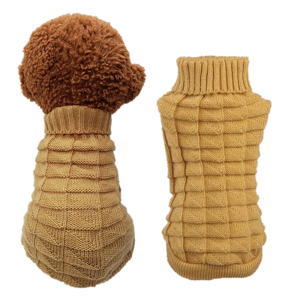 Knitted Braid Plait Turtleneck Sweater Knitwear Outerwear for Dogs & Cats