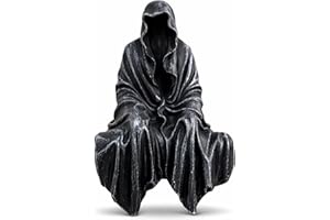 Glsm Boutique Gothic Grim Reaper Resin Statue for Shelf & Tabletop Decor – Spooky Home Decoration, Halloween Ornament, Collec