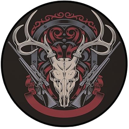 Amazon Com Printing Round Rug Hunting Abstract Gothic