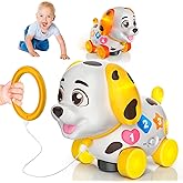 3-in-1 Musical Puppy Baby Toys 6-12-18 Month, Educational Toy for 1 Year Old Boy Girl Gifts, 1st Birthday Gift for 1 Year Old Boy Girl, Bilingual Present for 7 8 9 10 Month Infant