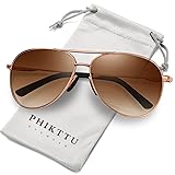phikttu Sunglasses Men Polarized Aviator Sunglasses