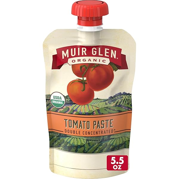 MUIR GLEN ORGANIC TOMATO PASTE IN RESEALABLE POUCH, 5.5 OZ.