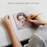 BELLE VOUS 24 Pack Blank Canvas 15x15 cm Pre Stretched Panels view 3