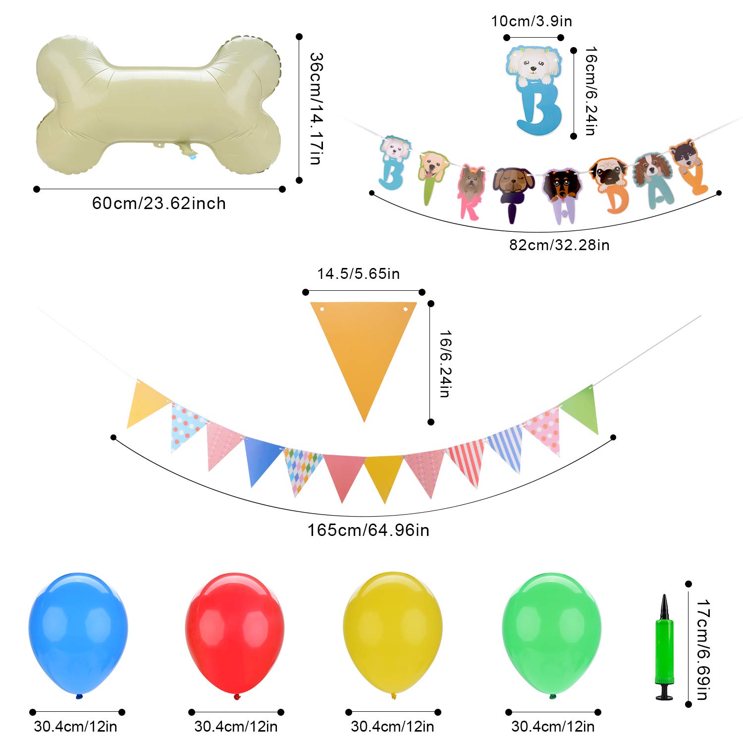 Legendog Dog Birthday Party Supplies, Dog Girl or Boy Birthday Party Decorations, Dog Party Decorations with Bone Balloon, Happy Dog Birthday Party Decorations