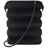 Comfyable Small Crossbody Bag for Women – Faux Fur Fluffy Quilted Cell Phone Purse with Strap, Mini Plush Furry Puffer Pouch