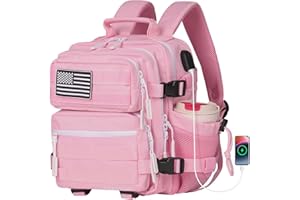 Boomistry 15L Mini Tactical Backpack Small Tactical Backpack for Women, Military Backpack for Gym, Hiking, Daily (Pink-15L)