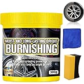 JAOJAO Car Tire Shine, Wet Tire Dressing with tire Gel Applicator Long-Lasting Tires Coating & Protectant Wet Gloss Look Finish Restores Tires Black Finish for Car, Truck, Motorcycle, RV, 300g