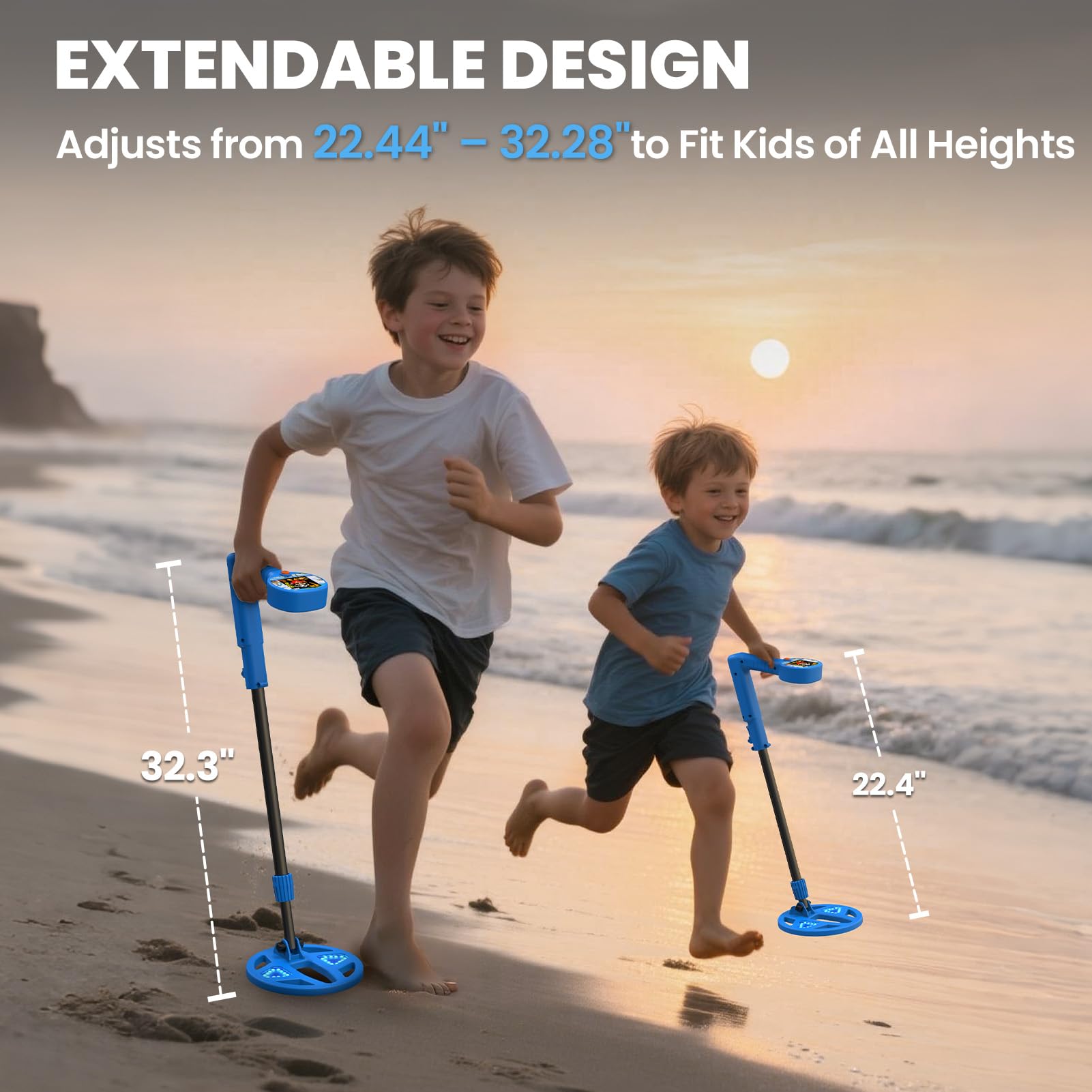 DR.ÖTEK Metal Detector for Kids – Innovative Color LCD Display, 6.7