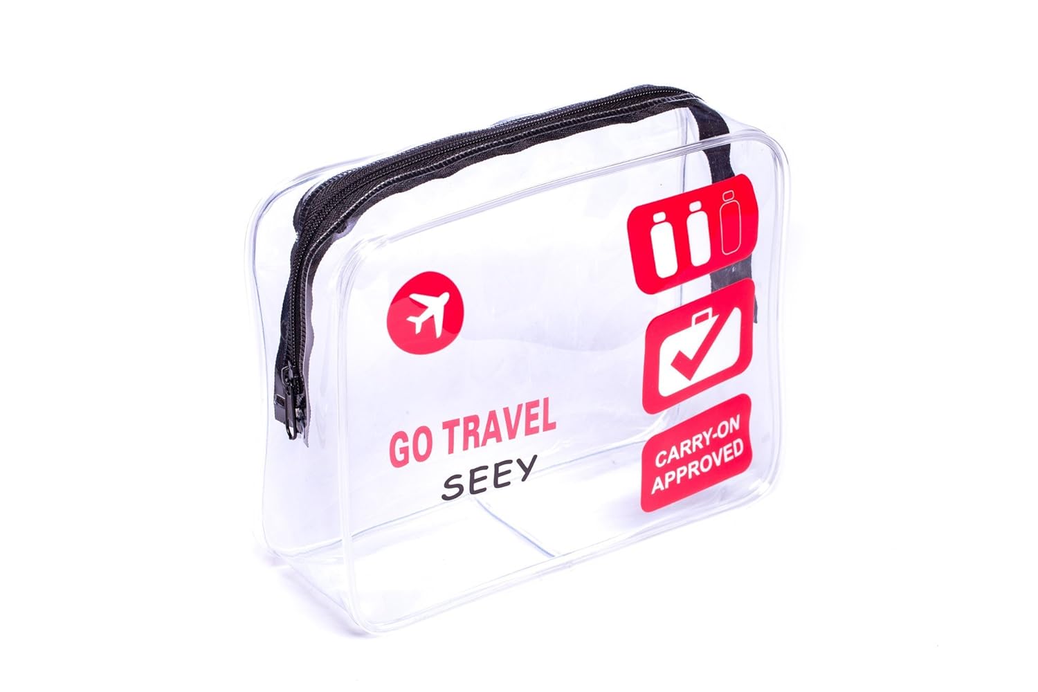TSA Approved Airline Clear Travel Toiletry Bag transparent Quart for