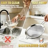 Anaeat Fine Mesh Strainers Premium Stainless Steel Sieve Colander 8.67" view 6