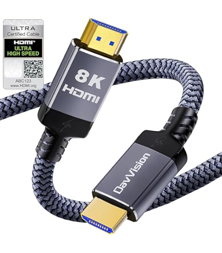 DGHUMEN Armored 8k Slim Flexible Hdmi Fiber Optic Cable 30ft, Super