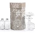 Zodax Grand Casablanca Porcelain Oil Diffuser - Home Fragrance Oil Diffuser Ideal for Living Room, Bathroom, Office - Flower Design - Gift Box Packaging Included - White Hibiscus - 6.76 Oz.