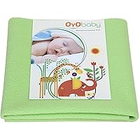 OYO BABY - Soft, Cosy, Quick Dry Water-Proof & Reusable Mat (Size: 70cm X 50cm) (28inch X 19inch) (Small) (Light Green)