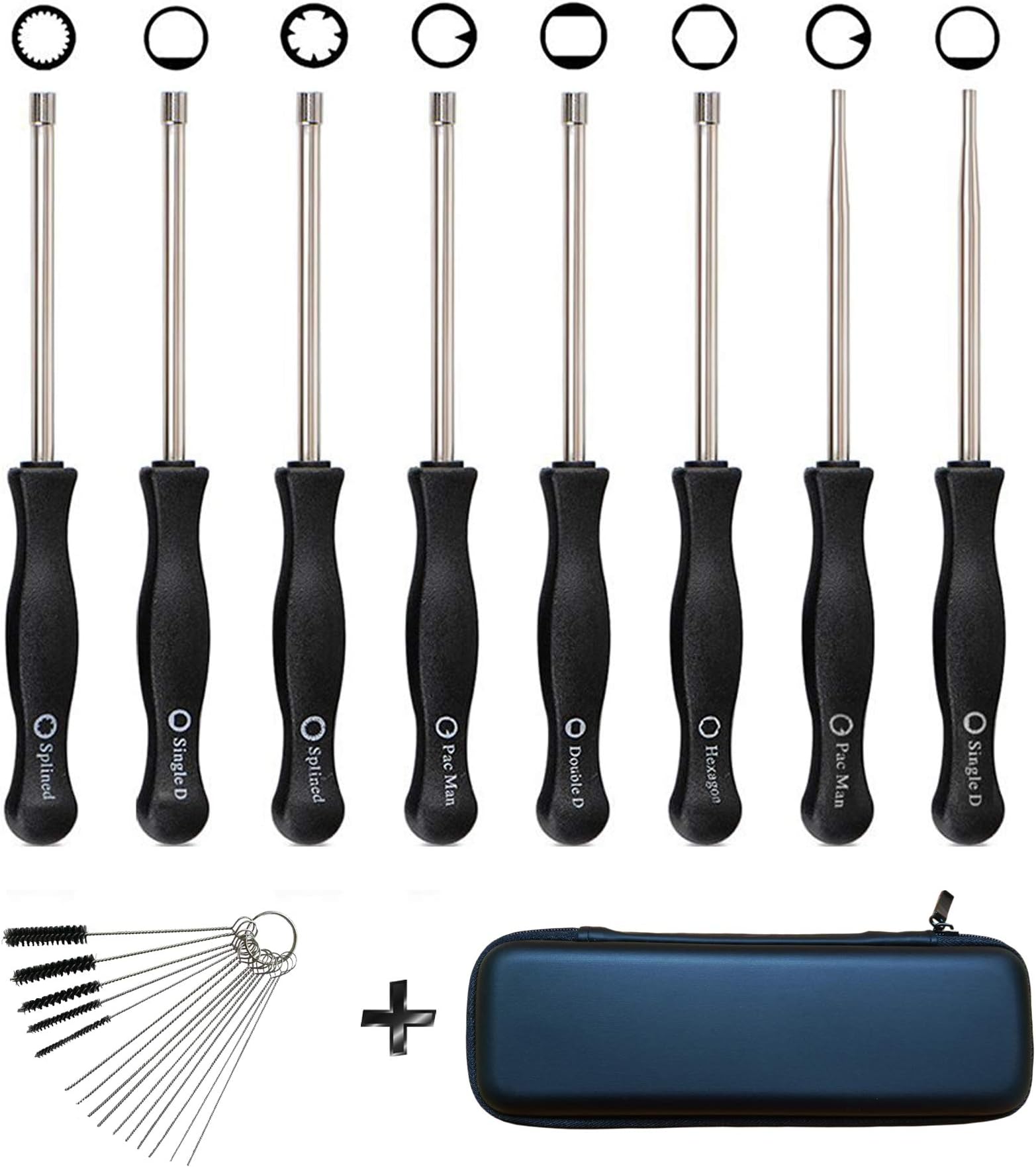Carburetor Adjustment Tool Screwdriver Kit with Carrying Case for Adjusting Small Engine Carb of Chainsaw Weed Eater Blower Trimmer etc, 8 Pieces