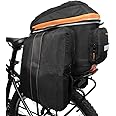 Ibera 2 in 1 PakRak Commuter Bicycle Trunk Bag with Expandable Panniers, Clip On Quick Release Design and Detachable Shoulder Strap