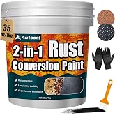 2-in-1 Rust Converter &amp; Metal Primer, Stops Rust,Rust Inhibitor Paint for Metal, Rust Conversion Paint, Heat-Resistant Anti Rust Coating for Car, Marine, Industrial, Chassis, Long-Lasting (35 oz)