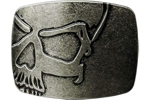 Moranse Belt Buckles Of Ghost Skeleton Pirate Skull Design Cowboy Style