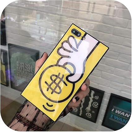 Amazon Co Jp サマースクエアかわいいアルファベット強化ガラスケースfor Iphone 11プロx Xsマックスxr 8 7 6プラスドロップ耐性カバードルマネー Money For For Iphone Xr 家電 カメラ