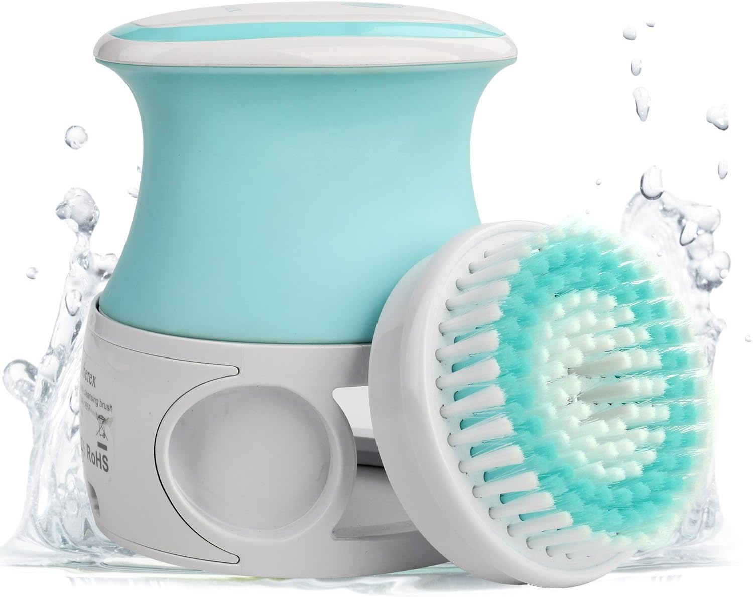 Liberex Rechargeable Bath Brush Set - Body Cleansing Scrubber with Auto-Foaming System, Waterproof with 2 Adjustable Speeds, Wireless Charging Dock for Shower Exfoliating & Removing Dead Skin