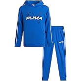 PUMA Boys Sweatpants Set - 2 Piece Fleece Pullover Hoodie Sweatshirt and Boys Jogger Pants Youth Kids Activewear Set (8-16)