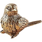 Yahu Lando Brass Small Bird,Animals Figurine Decorative,Solid Copper Decorations,Small Brass Metal Statue,Tea Pet Home Decorations, Office Tea Table Statue(Sparrow)