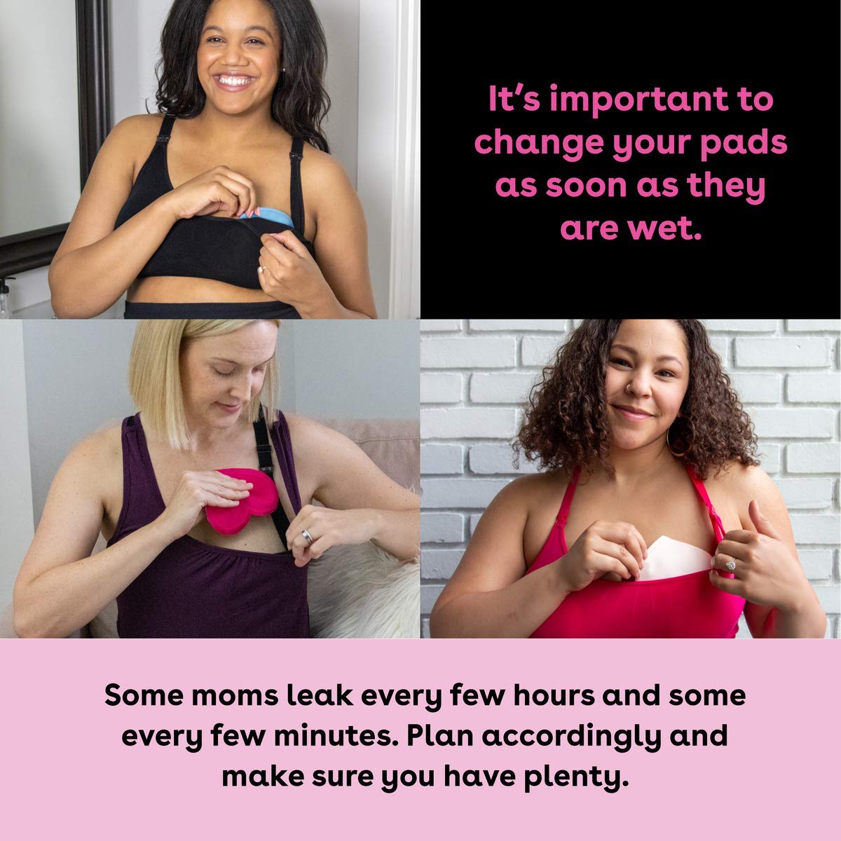 Bamboobies Washable Nursing Pads For Breastfeeding Variety Pack| Reusable Breast Pads| 4 Pairs| 3 Regular Pairs + 1 Overnight Pair | Multi-Color : Nursing Bra Pads : Baby