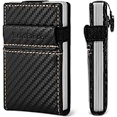 Bold Bison Rfid Wallet for Men with Airtag Holder, Mens Wallet & Card Holder with Slim & Minimalist Design & Quick Drawer Access Card System, Holds 10+ Cards & Cash (Black)