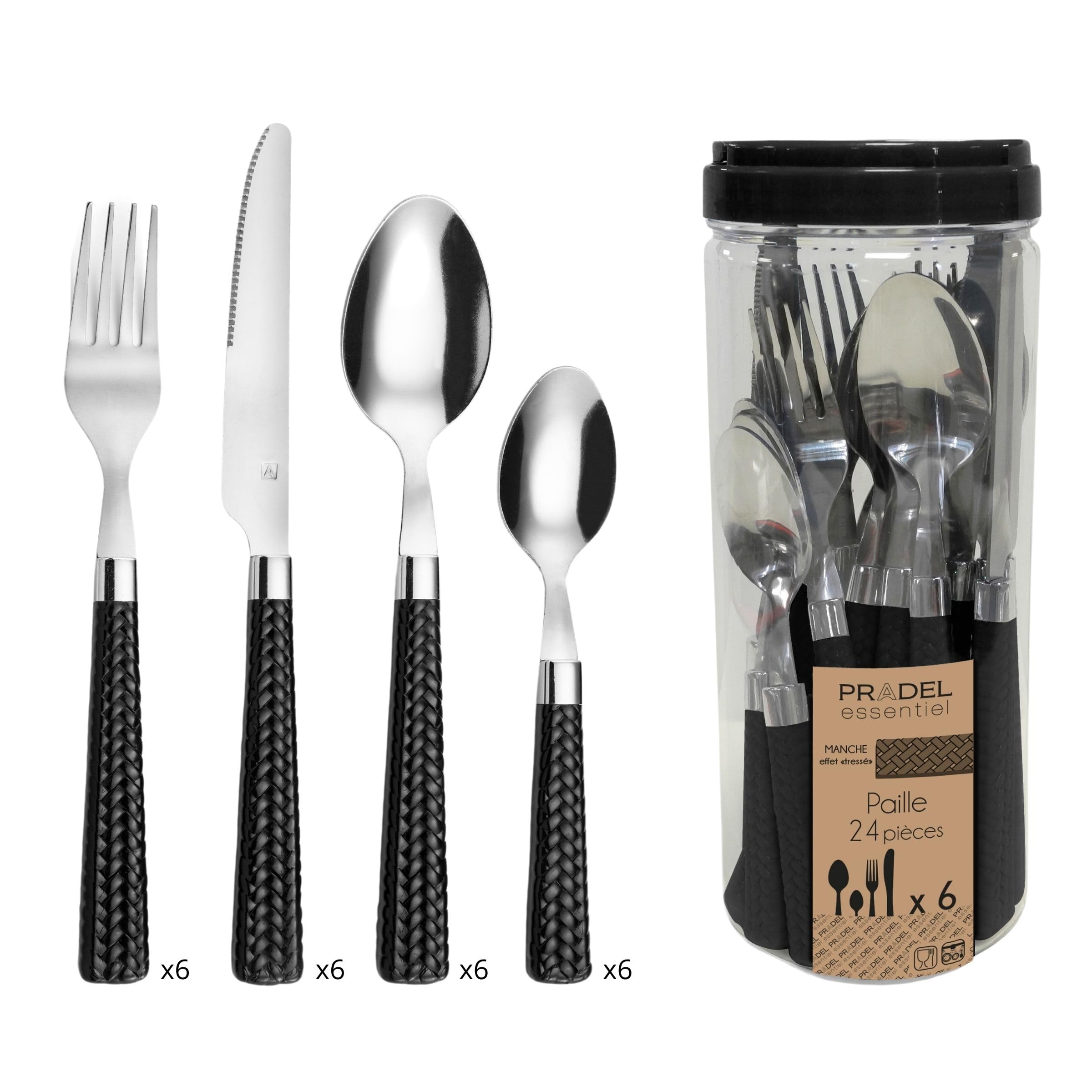 Pradel Essentiel 2260AAT000C40 Cutlery Straws 24 Pieces