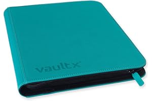 Vault X Premium Exo-Tec Zip Binder 9 Pocket, 20 Double-Sided Pages, 360 Side-Loading Slots for Board, Collectible or Trading Card Game Protective Folder Album