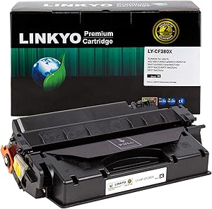 LINKYO Compatible Toner Cartridge Replacement for HP 80X CF280X (Black, High Yield)