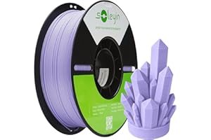 SOLEYIN PLA Filament 1.75mm, 3D Printer Filament High Speed 30-300mm/s Dimensional Accuracy +/- 0.02mm, 1kg Spool (2.2lbs), Fit Most FDM 3D Printer, Soleyin by Creality Filament, PLA Purple