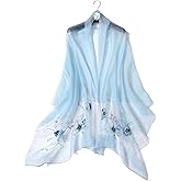 STARWHISPER Women Silk & Wool Long and Large Scarf Shawl Wrap For Evening Dress
