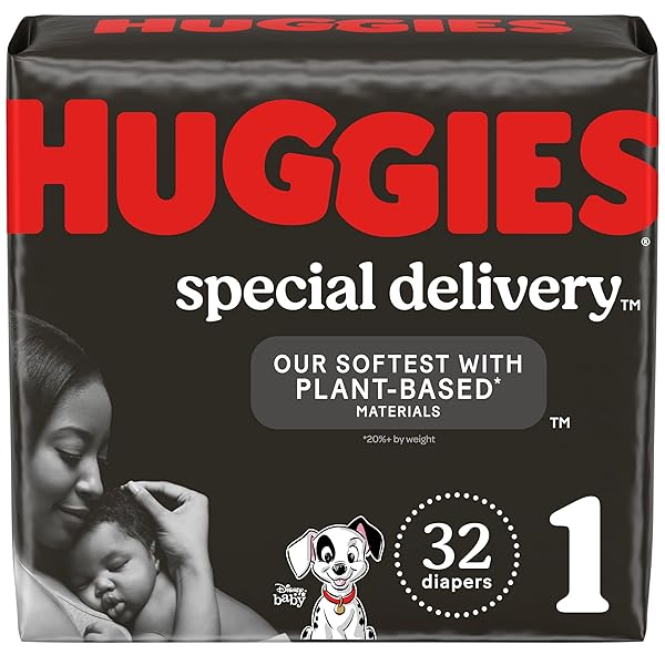 HUGGIES SPECIAL DELIVERY HYPOALLERGENIC BABY DIAPERS SIZE 1...