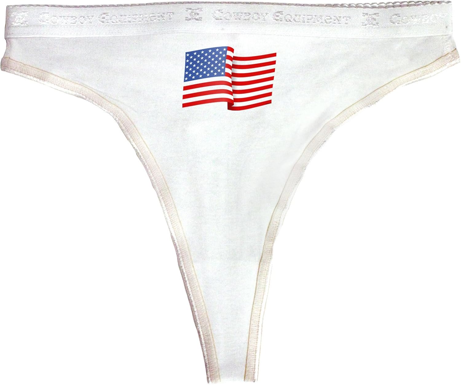 TOOLOUD Patriotic Waving USA American Flag Womens Thong