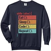 Eat Sleep Code Repeat software engineer Coder programmer Comfort Colors Adult Sweatshirt
