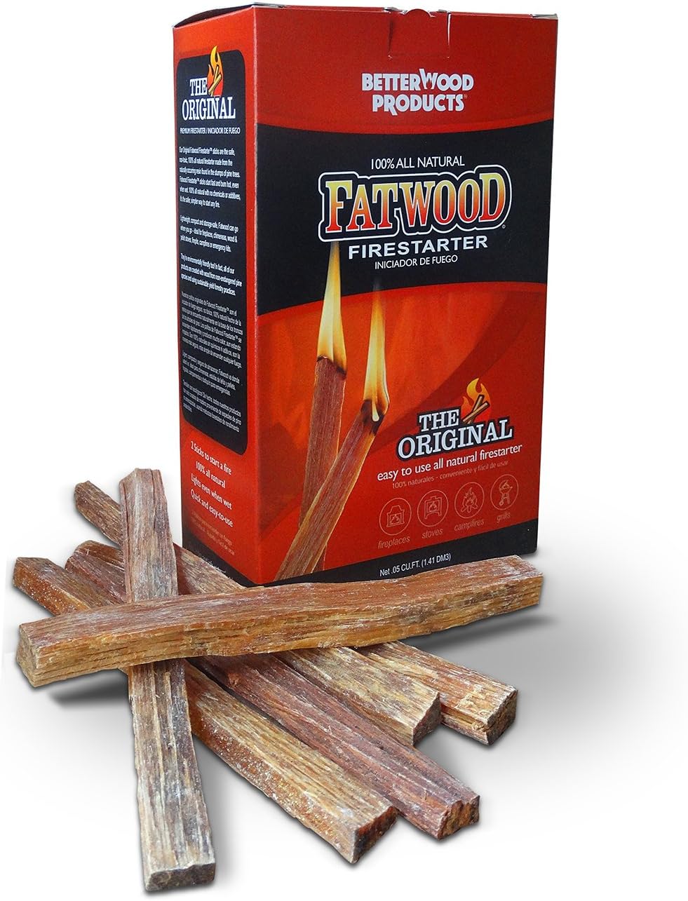 Better Wood Products Fatwood Firestarter Box, 2-Pounds