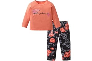 Toddler Baby Girl Clothes Little Kids Long Sleeve T-shirt Floral Pants 2Pcs Clothing Set Girls Fall Winter Outfit