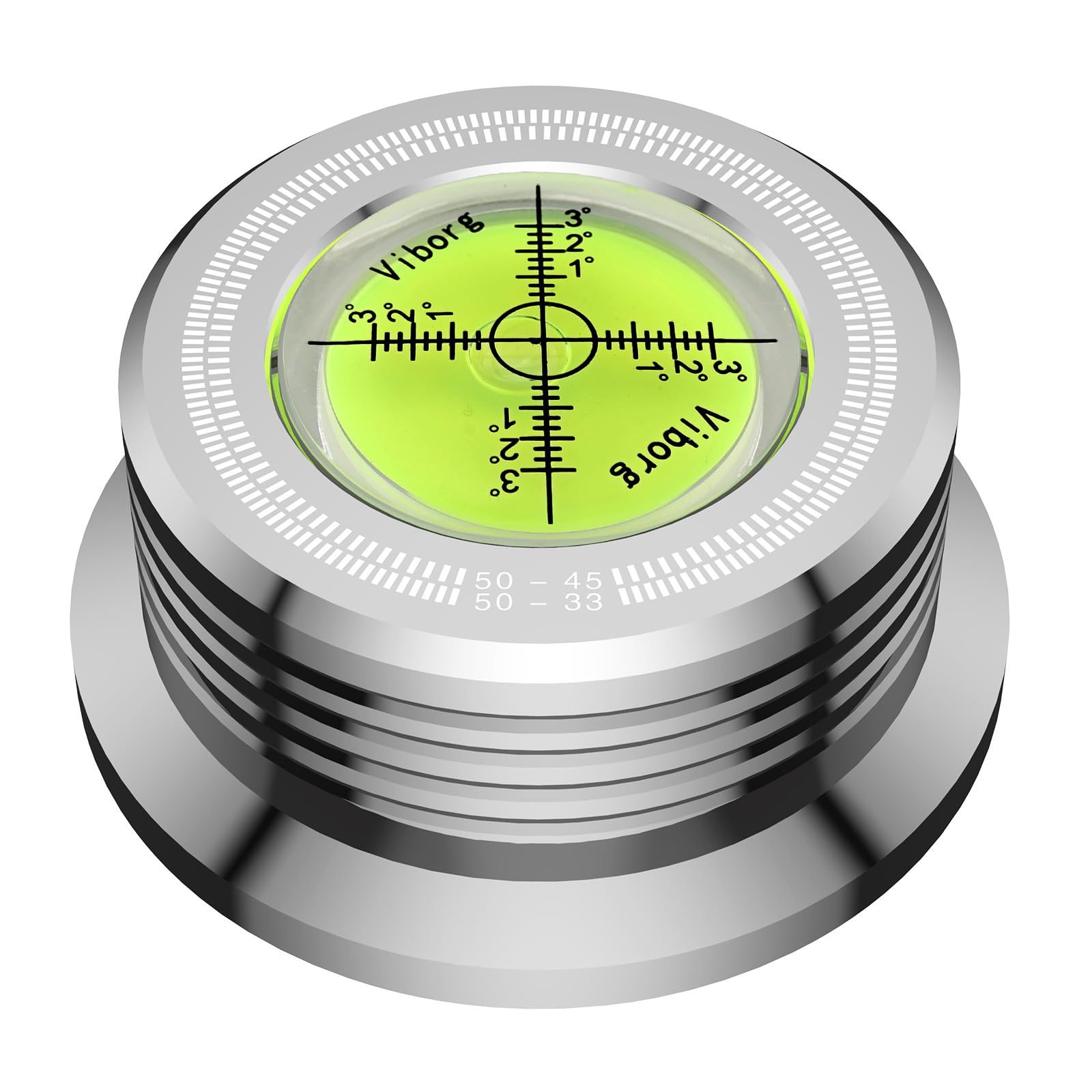 Viborg 50Hz Record Stabilizer Weight Clamp Player Turntable Disc Stabilizer For Vinyl Records (Silver)