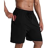 Men's Lounge Shorts with Deep Pockets Loose-fit Jersey Shorts for Running,Workout,Training, Basketball
