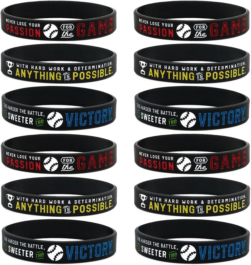 baseball silicone bracelets