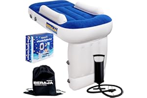 Inflatable Toddler Airplane Bed - Portable Inflatable Seat Extender for Child - Toddler Airplane Bed with Safety Belt - Manua