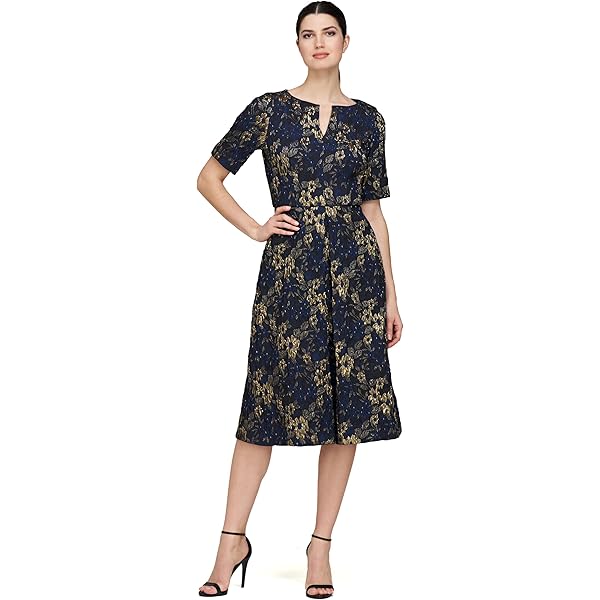 Amazon.com: JS Collection Women's Embroidered Midi Sheath, Rosegold, 2 :  Clothing, Shoes & Jewelry