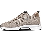 Recyphi Men's Invisible Height Increasing Elevator Shoes Lightweight Sport Shoes Height-Boosting Fashion Sneakers 2.4'' Taller