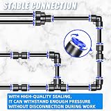 ERGAOBOY 40 Pcs 8mm Push-To-Connect Fitting Kit Blue 10 Straights 10 Elbows view 6