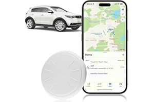 ZITTZ Mini Car Tracker, No Monthly Fee Tracker for Vehicles, Car Locator Tracking Device, Work with Apple Find My (iOS Only), Air Tracker Tag for Keys Wallet Luggage Backpack Suitcase