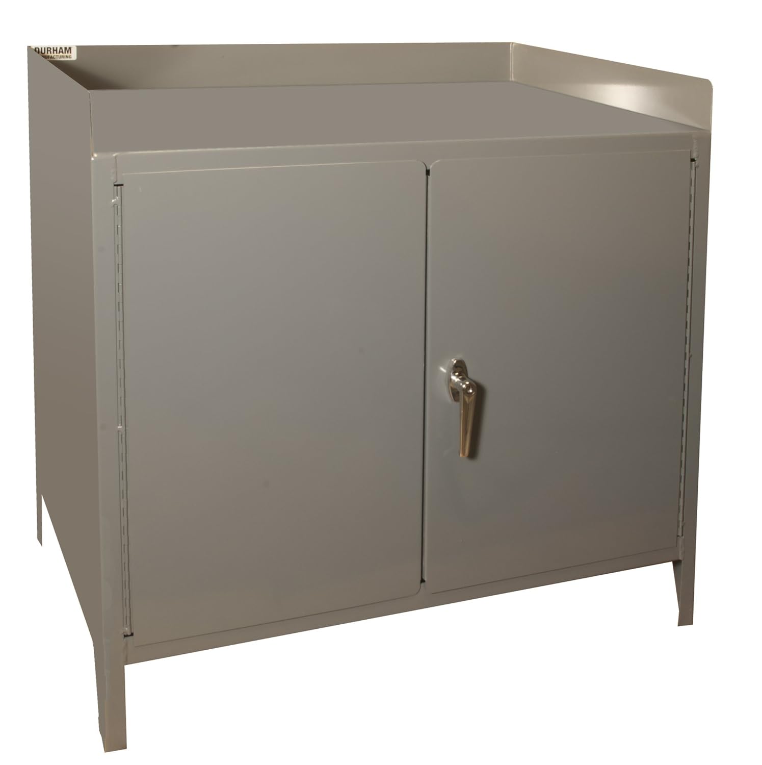 Durham 16 Gauge Welded Steel Heavy Duty Secure Mobile Bench Cabinet, 3000-95, 1 Shelf