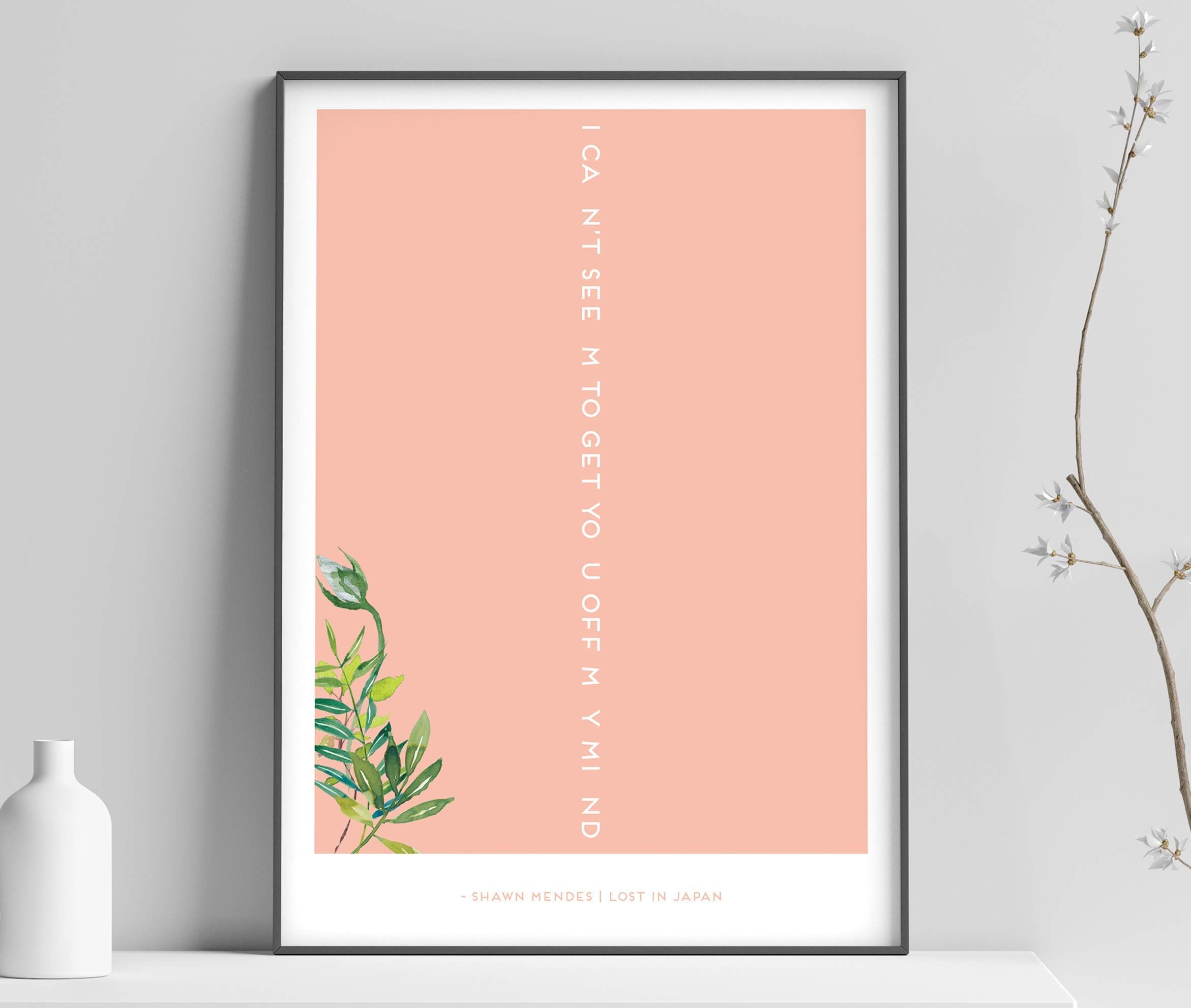 Shawn Mendes/Lost in Japan (1) Lyrics INSPIRED Poster/Print