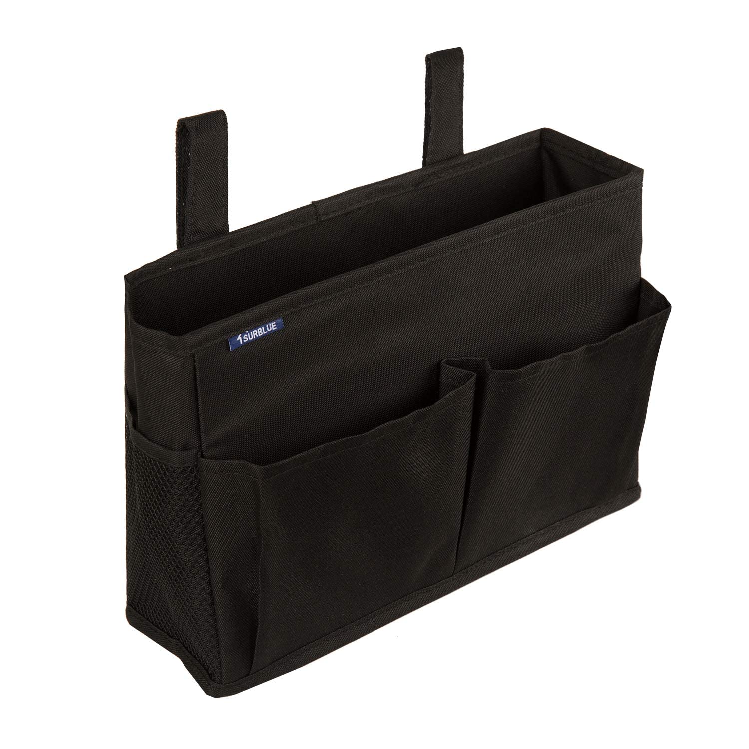 Photo 1 of Surblue Caddy Hanging Organizer Bedside Storage Bag for Bunk and Hospital Beds, Black, Small