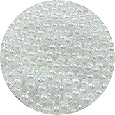 Pinhoollgo 300pcs 8mm Acrylic Round Beads AB Colors Spacer Beads with Hole for DIY Bracelet Necklace Jewelry Making Supplies Handmade Craft(Jelly White AB)